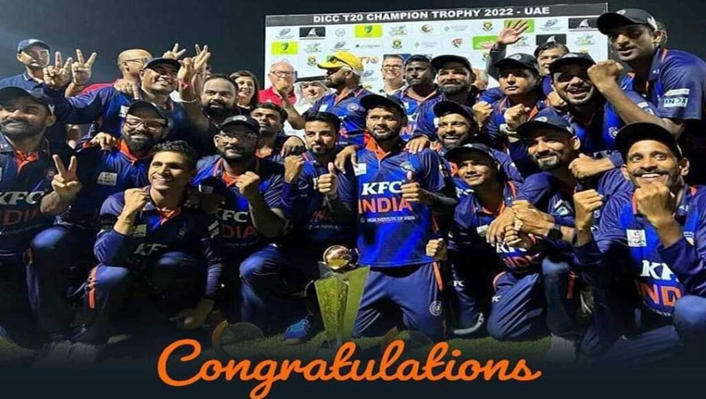 India Deaf Team Win DICC T20 Champioship Trophy 2022